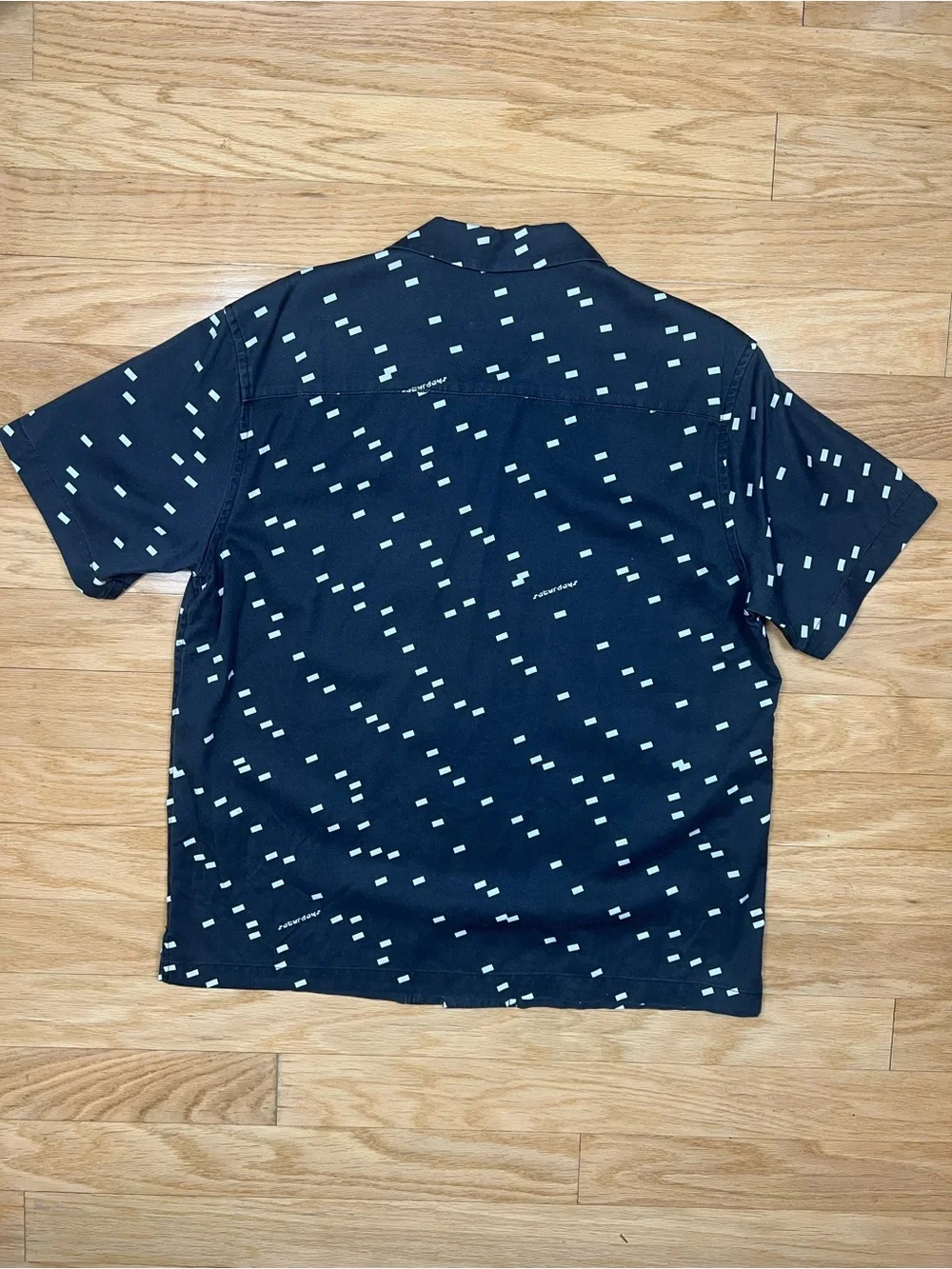Saturdays NYC Canty Light Reflection Short Sleeve Camp Collar Shirt